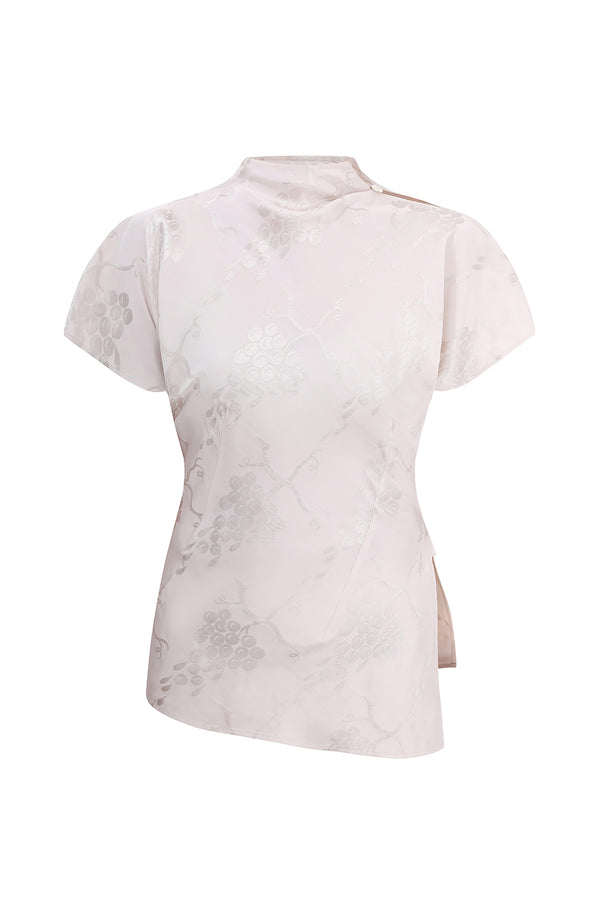 SAMUEL GUI YANG 25 autumn and winter jacquard top SGY-AW25BTP14-1-2-SILVER
